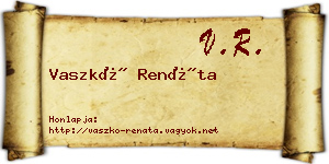 Vaszkó Renáta névjegykártya