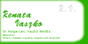 renata vaszko business card